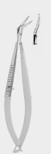 Мікроножиці КАСТРОВЬЄХО (CASTROVIEJO), зігнуті, 11,0 см (cm)